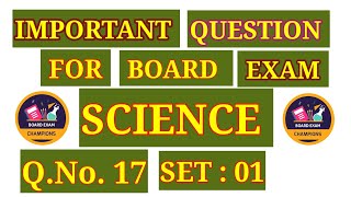 SET  01  Q17  SCIENCE  CLASS X  IMPORTANT FOR BOARD EXAM NCERTCBSE [upl. by Pauwles]