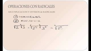 MULTIPLICACION Y DIVISION DE RADICALES SEMEJANTES [upl. by Initsed]