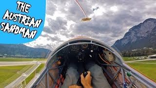 WINDENSTART Segelflug  LOWI Innsbruck  Start und Landung mit KA8 GoPro POV [upl. by Nosirrah988]