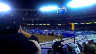 Monster jam San Diego racing finals crash 2014 [upl. by Yablon]