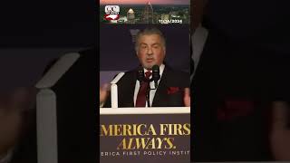 Sylvester Stallone calls Donald Trump the second George Washington politics usa trump potus [upl. by Ahtivak]