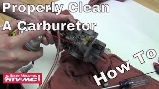 How To Properly Clean a Carburetor on a Motorcycle or ATV [upl. by Mellen591]