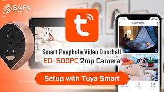 Smart Tuya Peephole Video Doorbell Setup [upl. by Trelu819]