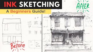 Pen and Ink Sketching for Beginners  Step by Step  Drawing Tutorial [upl. by Nnyledam419]