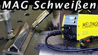 Das günstige MAG Schweißgerät für Einsteiger MEW 161 syn im Test [upl. by Elletnahs]