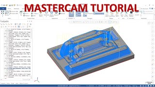 MasterCAM Tutorial 118  3D High Speed Area Rough Equal Scallop amp Hybrid Machining [upl. by Alleber]