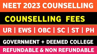 NEET 2023 Counselling Registration Fees  Registration Fees For Neet Counselling 2023 [upl. by Eppillihp]