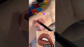 Brown Lipstick Shade 💄colourmixing lipstickhacks satisfyingvideo [upl. by Ihteerp310]