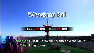 Wrecking Ball  Miley Cyrus Karaoke Version [upl. by Goda876]