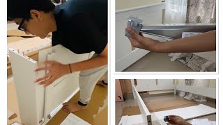 SONGESAND  IKEA bed frame Young boy fixing 140200 IKEA bed only 2 toolsHow to assemble IKEA bed [upl. by Rugen]