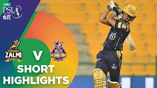 Short Highlights  Peshawar Zalmi vs Quetta Gladiators  Match 19  HBL PSL 6  MG2T [upl. by Matthei306]