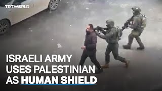 Palestinian man used as human shield by Israeli forces [upl. by Gisele]