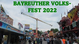 Bayreuther Volksfest 2022 Rundgang mit allen Attraktionen [upl. by Balch]