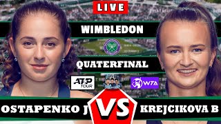 B Krejcikova VS J Ostapenko • Wimbledon 2024 GAMEPLAY Ostapenko Krejcikova wta atp [upl. by Oterol]