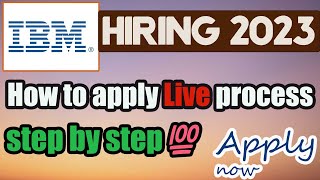 How to apply for IBM Recruitment Drive 2023 🔥 IBM Hiring Freshers  IBM Offcampus Drive [upl. by Joselow]