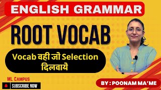 Build Vocabulary through Root Words vocabulary I Poonam mam [upl. by Isolda]