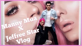 JEFFREE STAR COSMETICS x MANNY MUA COLLAB VLOG [upl. by Rosa]