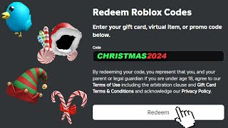 ALL NEW CHRISTMAS 2024 Roblox Promo Codes For FREE ROBLOX ITEMS [upl. by Gagliano]