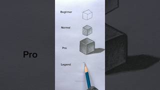 How to draw cube 🤔😱 shorts craft art drawing crafts satisfying [upl. by Araht]