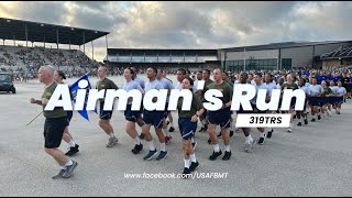 319th Training Squadron Airmans Run  August 2 2023 [upl. by Annuaerb]