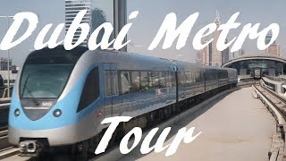 Tour of the Dubai Metro  lines and principle stations [upl. by Lecrad]