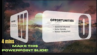 PowerPoint SWOT Analysis Presentation Template Design Tutorial  SWOT Page Slide Be an Expert [upl. by Ardnuahsal342]