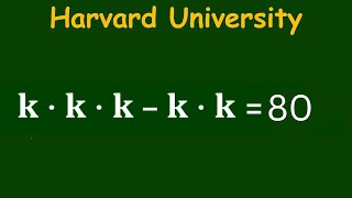 Harvard University Admission Interview Tricks  Find the Value of k [upl. by Mrots]