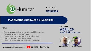 Webinar Manometros Digitales y Analógicos [upl. by Hamehseer531]