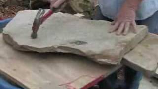 Hardscape Materials Inc Cutting And Trimming Flagstone [upl. by Ditzel]