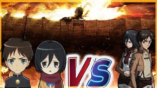 Attack On Titan JR VS Attack On Titan [upl. by Namruht926]