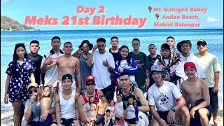 Mek’s 21st Birthday with Family amp Friends at Mt Gulugod Baboy  Anilao Beach Mabini Batangas DAY 2 [upl. by Linet]