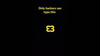 Only hackers can type this [upl. by Reaht]