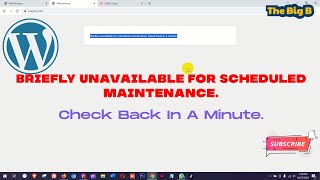 How to Fix WordPress Briefly Unavailable For Scheduled Maintenance Error Bangla Tutorial [upl. by Nivrac647]