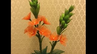 How to make nylon stocking flowers  Ornithogalum Dubium [upl. by Nevur]