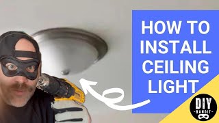 ️🔥 How to Install FlushMount Ceiling Light➔ StepbyStep Instructions Easy DIY Job [upl. by Marcell]