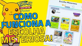 COMO FUNCIONA A ESCOLHA MISTERIOSA NO POKEMON POCKET TCG GANHE CARTAS RARAS GRÁTIS [upl. by Sitsuj360]