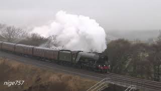 A less than ideal day for The Flying Scotsman 231221 [upl. by Anitap]