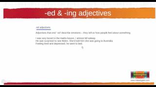 197 ed ing Adjectives [upl. by Eenerb]