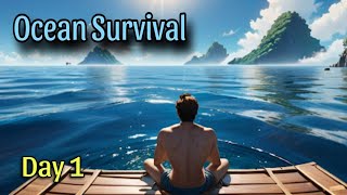 SURVIVED IN MIDDLE OF OCEAN  RAFT SURVIVAL GAMEPLAY 1 [upl. by Dorrej392]