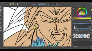 Drawing Broly Speed Paint Part 3 [upl. by Dnalyk]