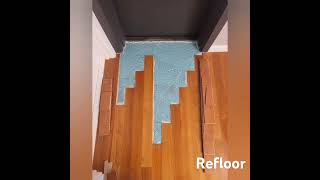 욕실 앞 변색되고 꺼진 마루교체 마루수리 floorrepair 마루부분교체 리플로어 refloor 체리마루교체 [upl. by Sternlight237]