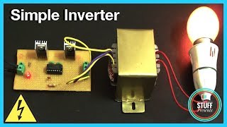 IC based Simple 12V to 240V Inverter using MOSFET amp IC 4047  Homemade [upl. by Loraine]