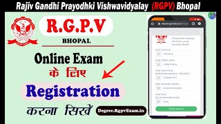 RGPV ONLINE EXAM REGISTRATION PROCESS  HOW TO REGISTER FOR RGPV EXAM  Rgpv Registration kaise kare [upl. by Leva772]