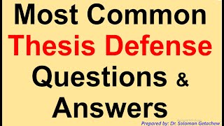 Thesis Defense Questions and Answers thesis defense questions dissertation defence [upl. by Resarf]