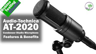 AudioTechnica AT2020 Cardioid Condenser Studio XLR Microphone Black Ideal for Home Studio [upl. by Hadrian]