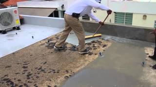 MICROTOPPING™ con SABAKRETE™ en techo de concreto [upl. by Latsyrc480]