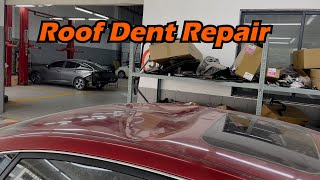 Repairing a Severe Roof Dent Restoring Your Vehicles Top to Perfection [upl. by Brenk]