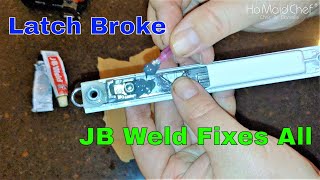 How To Fix Sliding Door Latch We Used JB Weld [upl. by Devan675]