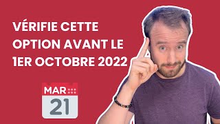 Versement libératoire  vérifie cette option avant le 1er octobre 2022 [upl. by Ayhay663]