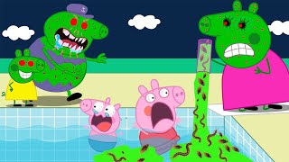 Zombie Apocalypse Zombie Attacks Peppa in the City  Peppa Pig Funny Animation [upl. by Asirak216]